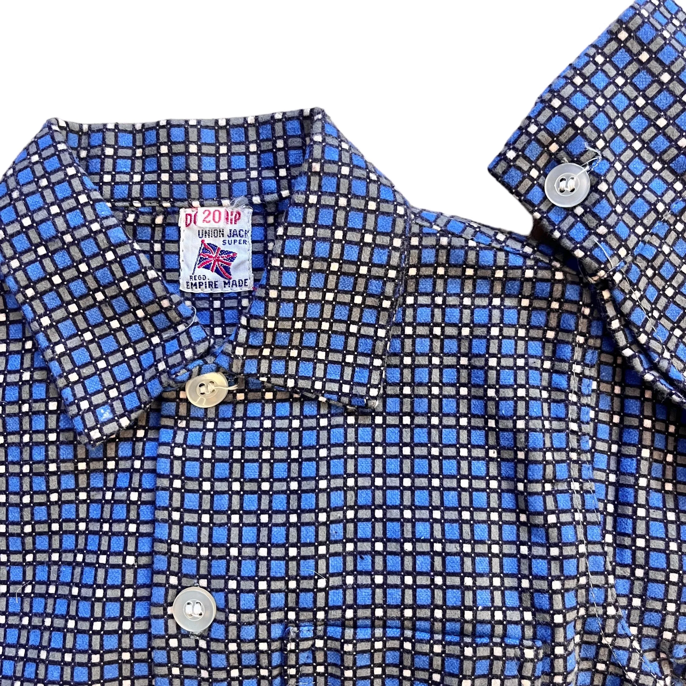 1960s Blue Check Shirt 18-24M