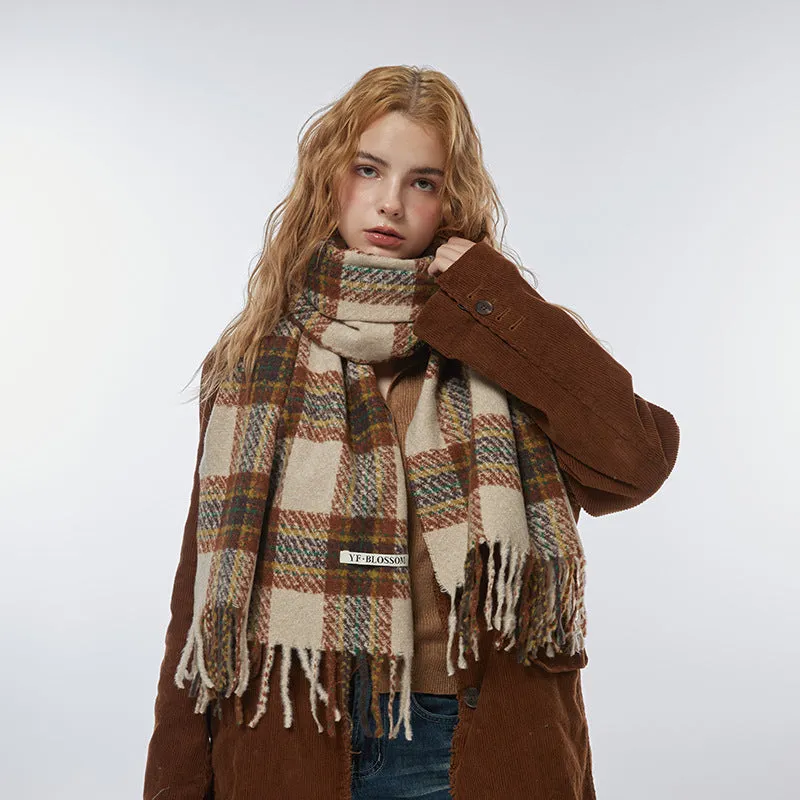 2023-10-35 plaid winter scarf