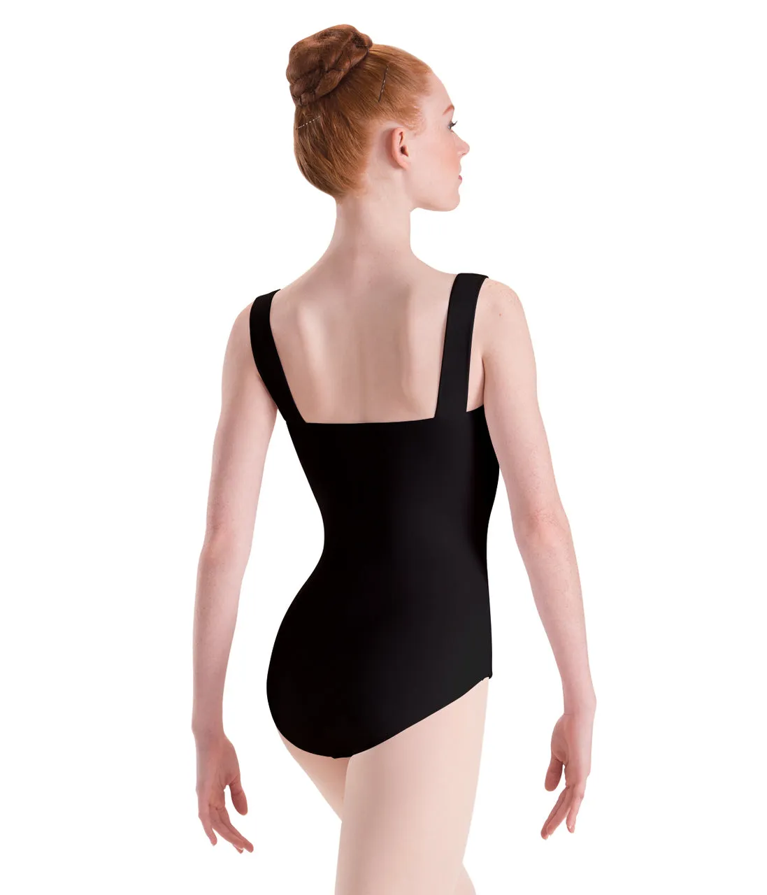 2643G Wide Strap Pinch Front Princess Seam Leotard