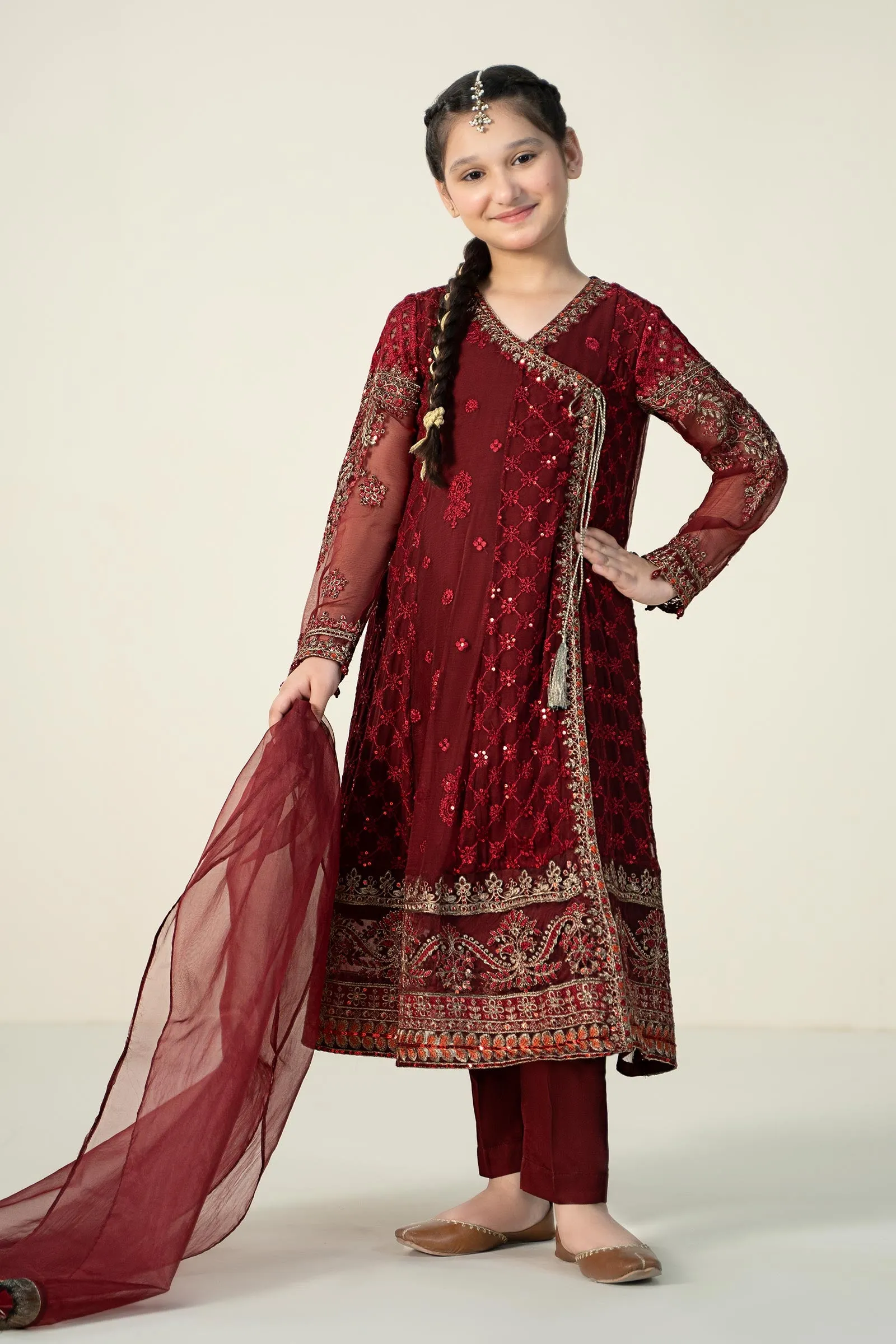 3 Piece Embroidered Suit | MKS-EF23-32R1