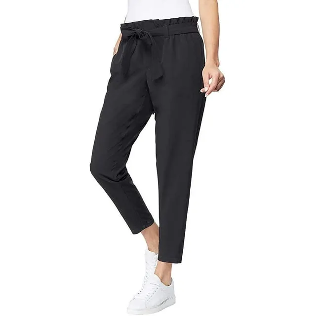 32 Degrees Women's Tie Front Stretch Ankle Length Pants