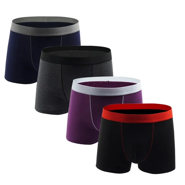 4 Pack Men's Underwear Boxers Pack Cotton Shorts Panties Boxer shorts Trunks