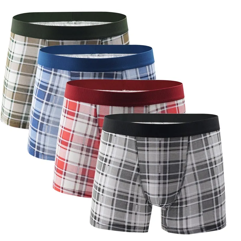 4 Pack Men's Underwear Boxers Pack Cotton Shorts Panties Boxer shorts Trunks