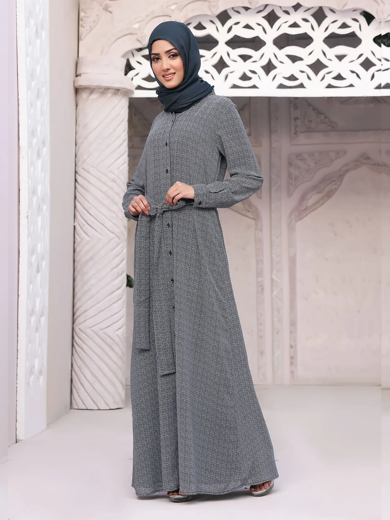 Abaya Houndstooth