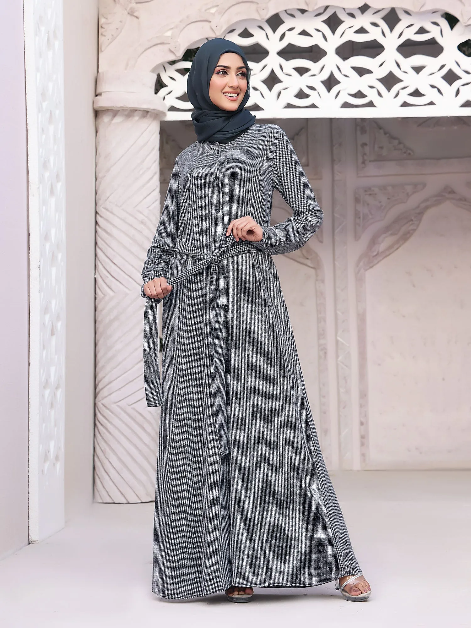 Abaya Houndstooth