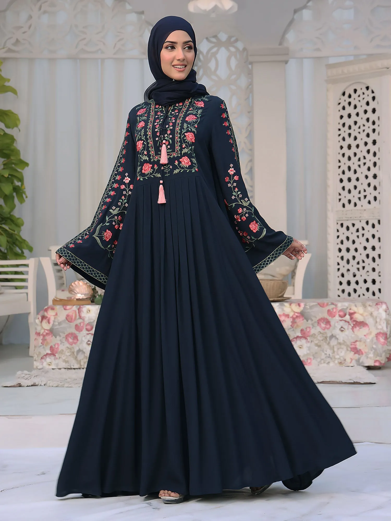 Abaya Nur Jahan Navy