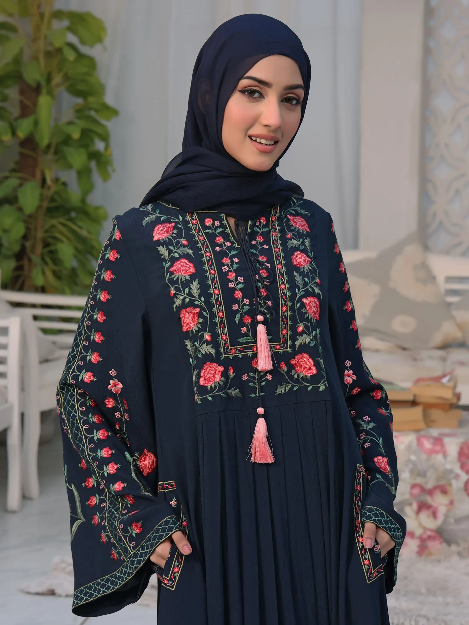 Abaya Nur Jahan Navy