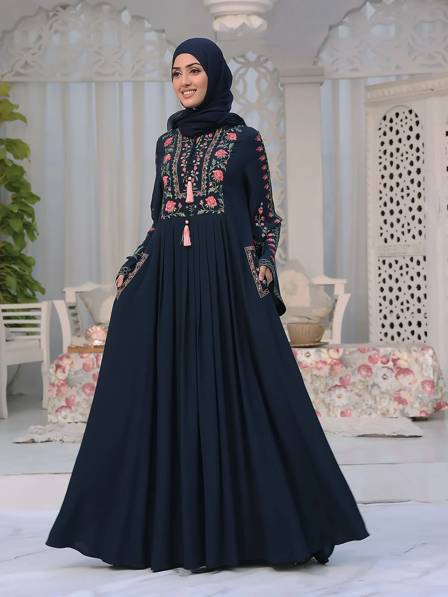 Abaya Nur Jahan Navy