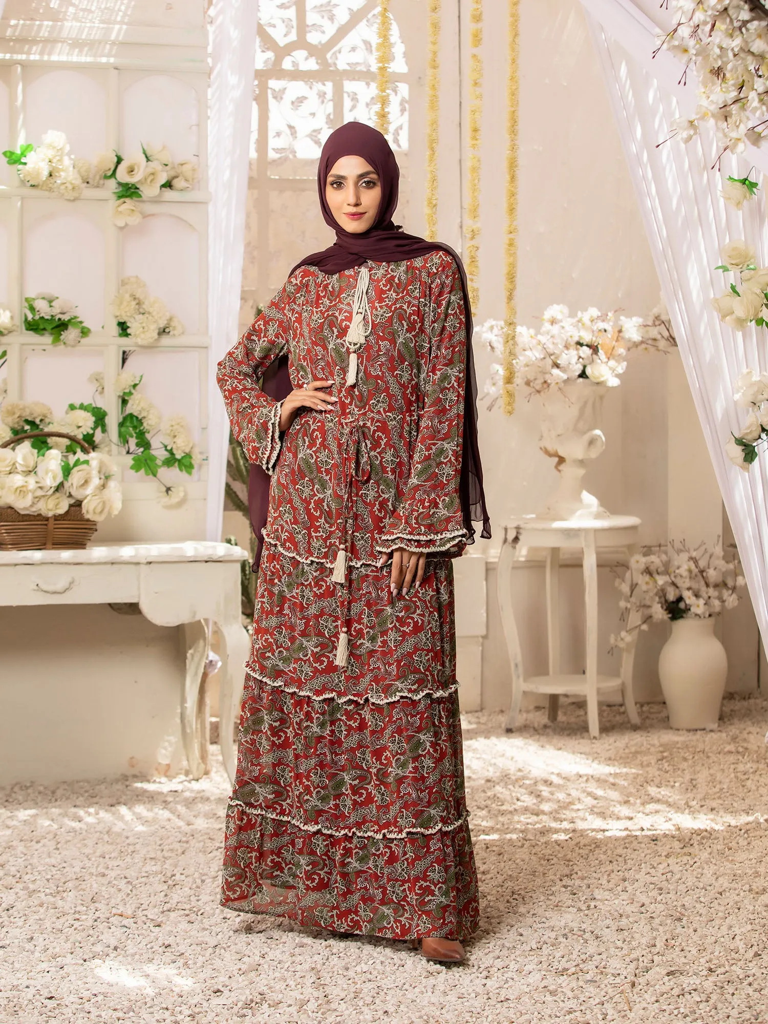 Abaya Paisley Charm