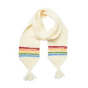 Acorn Rainbow Scarf - Cream