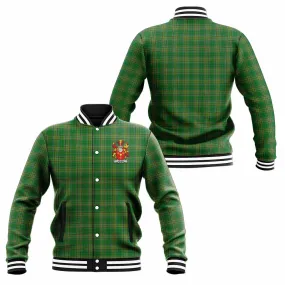 Adams Irish Clan Tartan Baseball Jacket with Coat of Arms