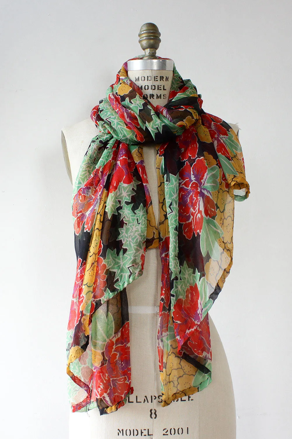 Adele Floral Sheer Scarf