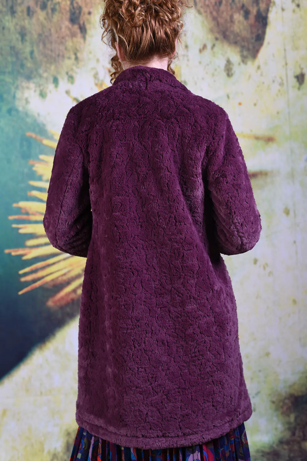 Adoring Iris Coat - Wine - SALE