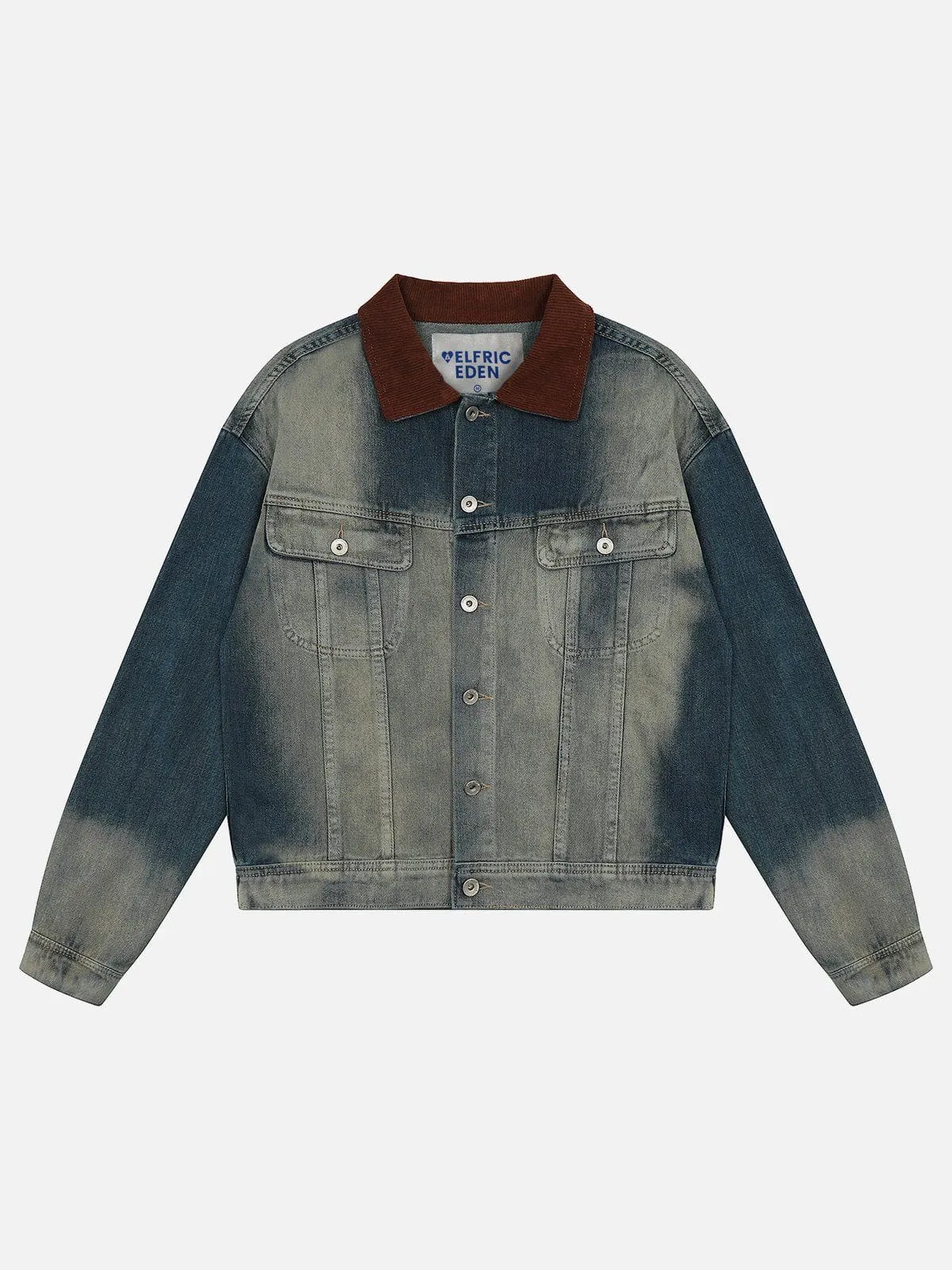 Aelfric Eden Gradient Crop Denim Jacket