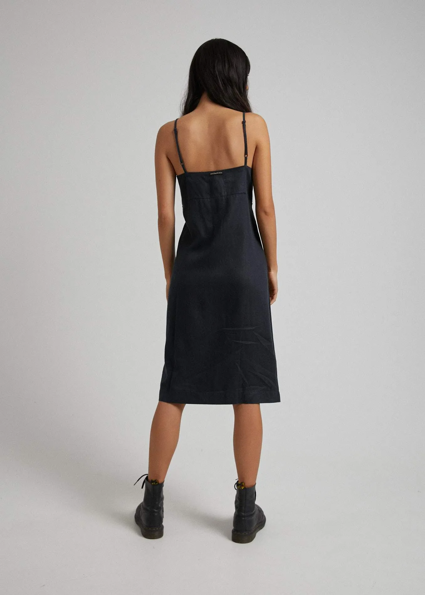 Afends Womens Madda - Hemp Slip Dress - Black