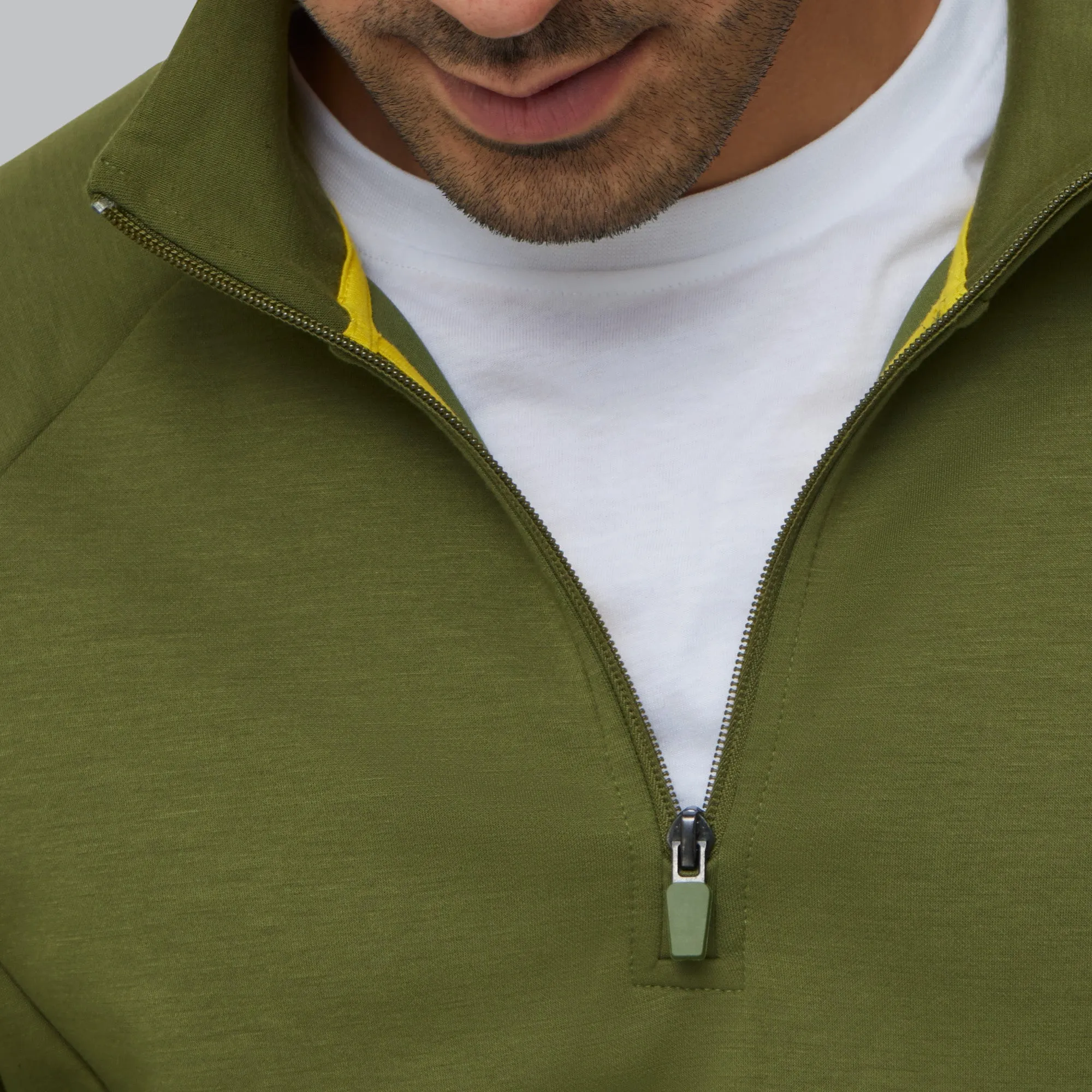 Alpha Half Zip Sweatshirt Olive Green