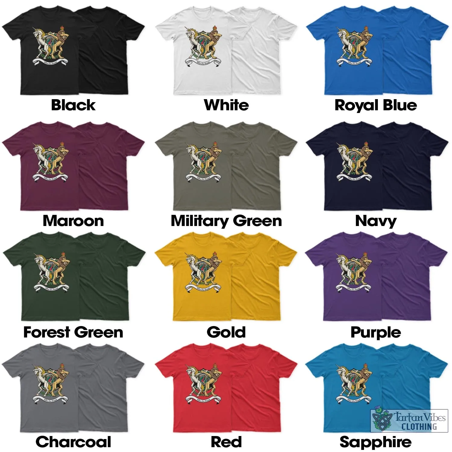 Armstrong Ancient Family Crest Cotton Men's T-Shirt with Scotland Royal Coat Of Arm Funny Style