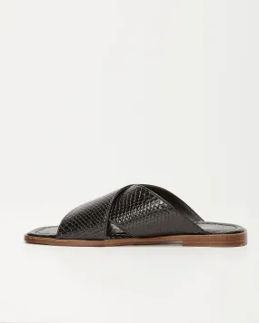 Avena Croc Embossed Slide Sandals