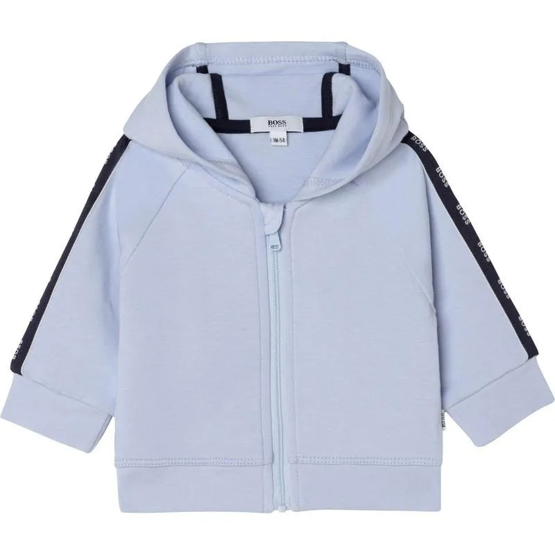 Baby Boys Pale Blue Zip Hoodie