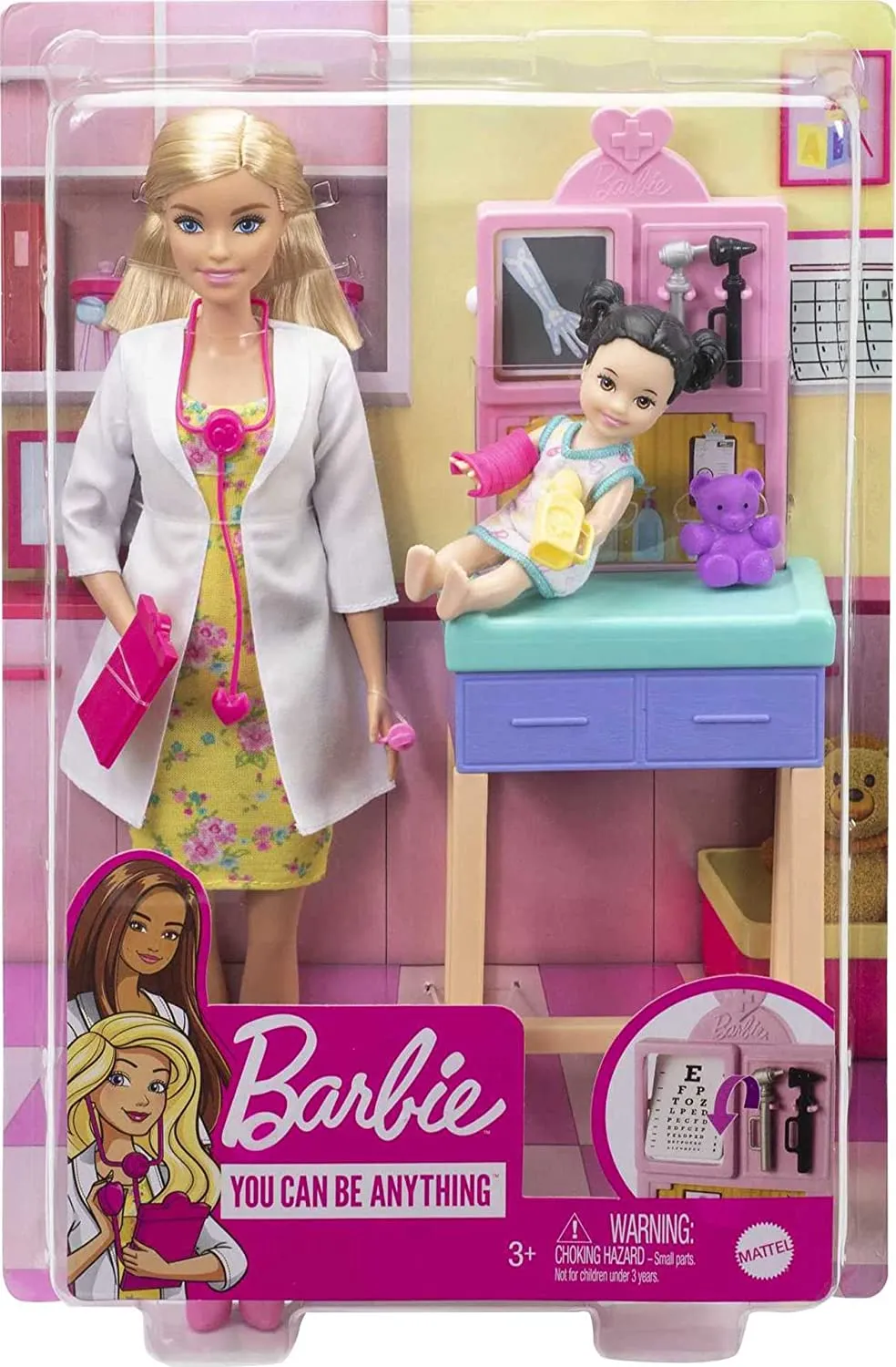 Barbie Pediatrician 12 Inch Blonde Doll Playset for Ages 3 Years Old & Up