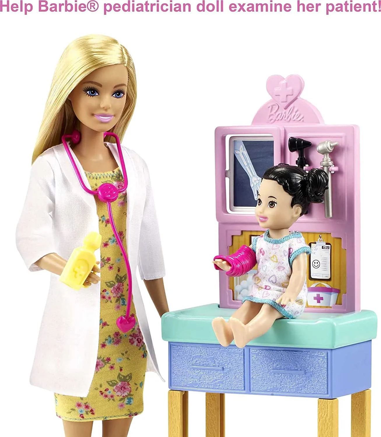 Barbie Pediatrician 12 Inch Blonde Doll Playset for Ages 3 Years Old & Up