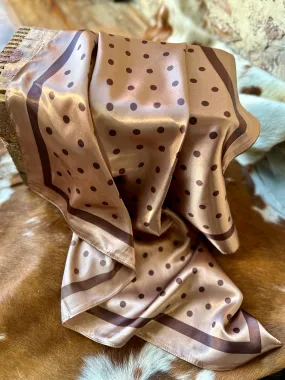 Bayzlee Brown Polka Dot Wild Rag