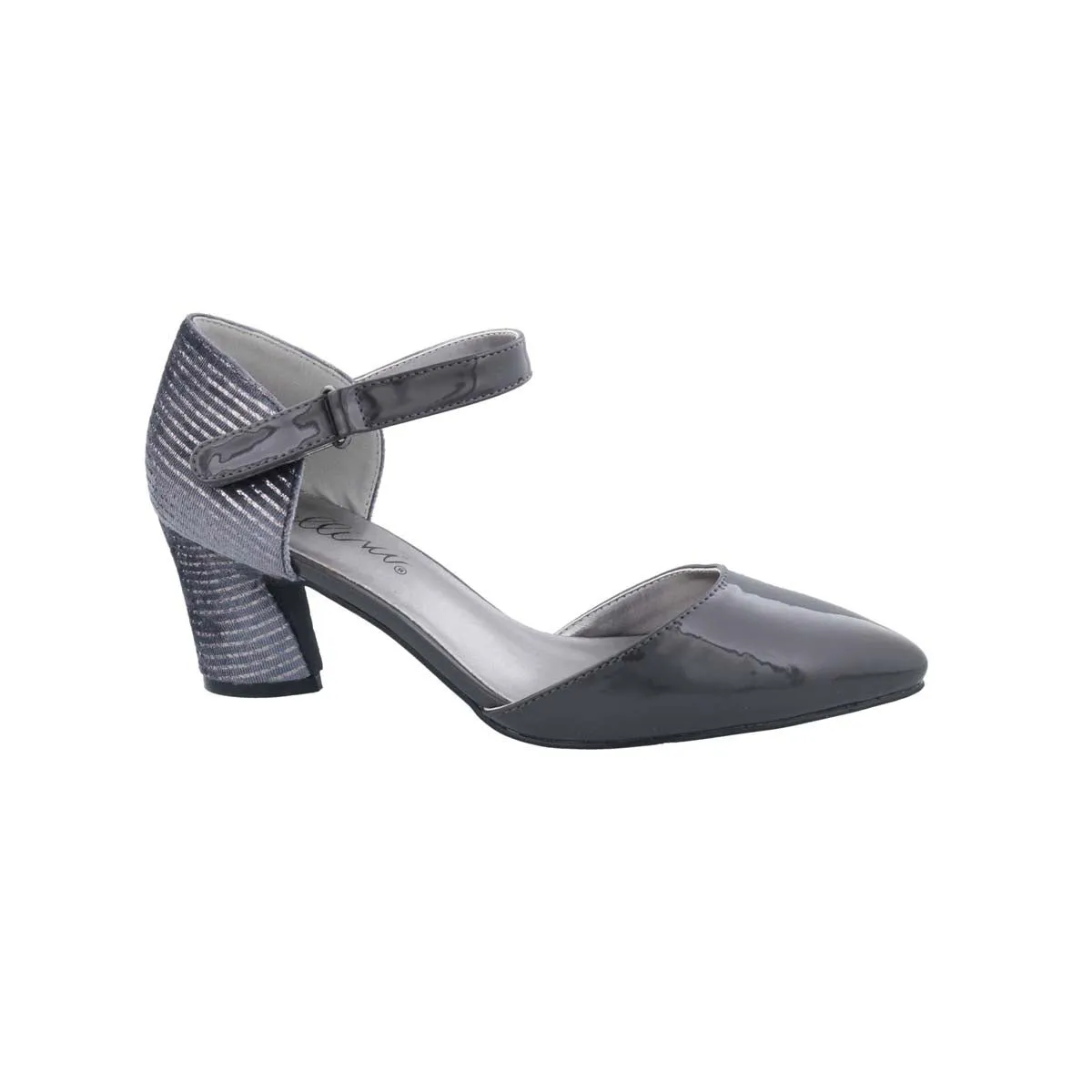 Bellini Lite Women Slingback Pump In Grey Patent/corduroy