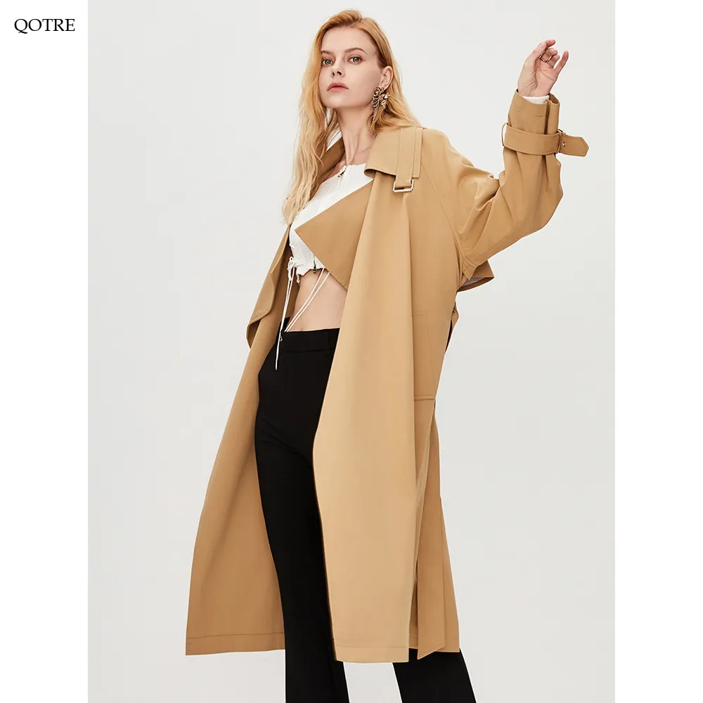 Belted Solid Color Wrap Coat