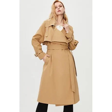 Belted Solid Color Wrap Coat