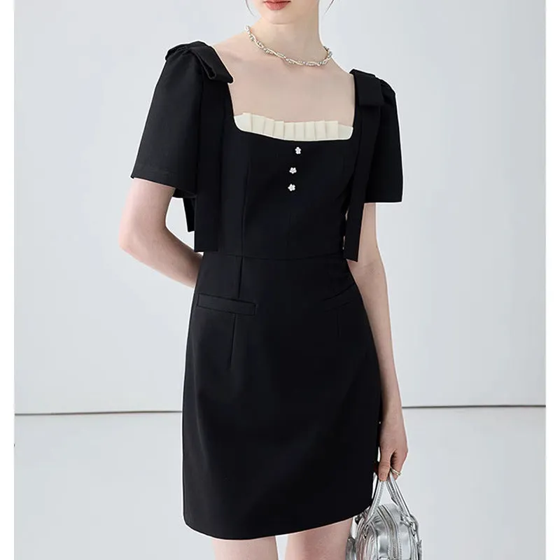 Black Camisole Dress Slimming Temperament