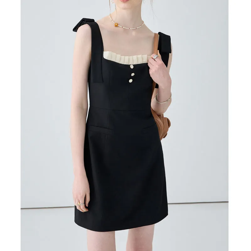 Black Camisole Dress Slimming Temperament