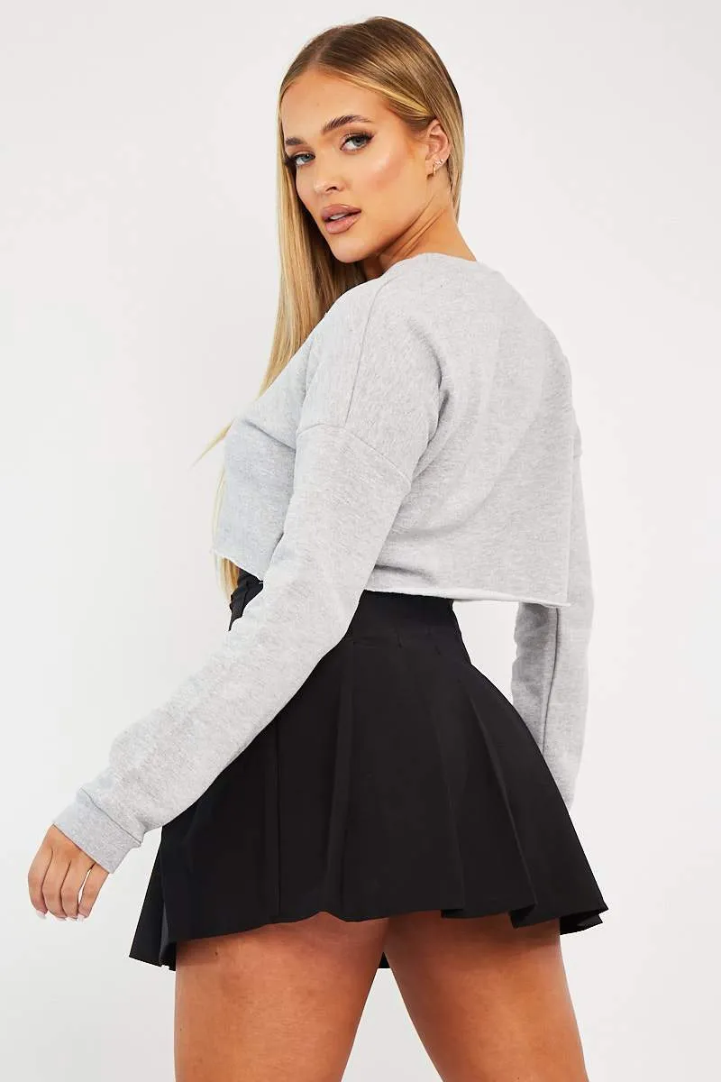 Black Pleated Tennis Mini Skirt - Faye