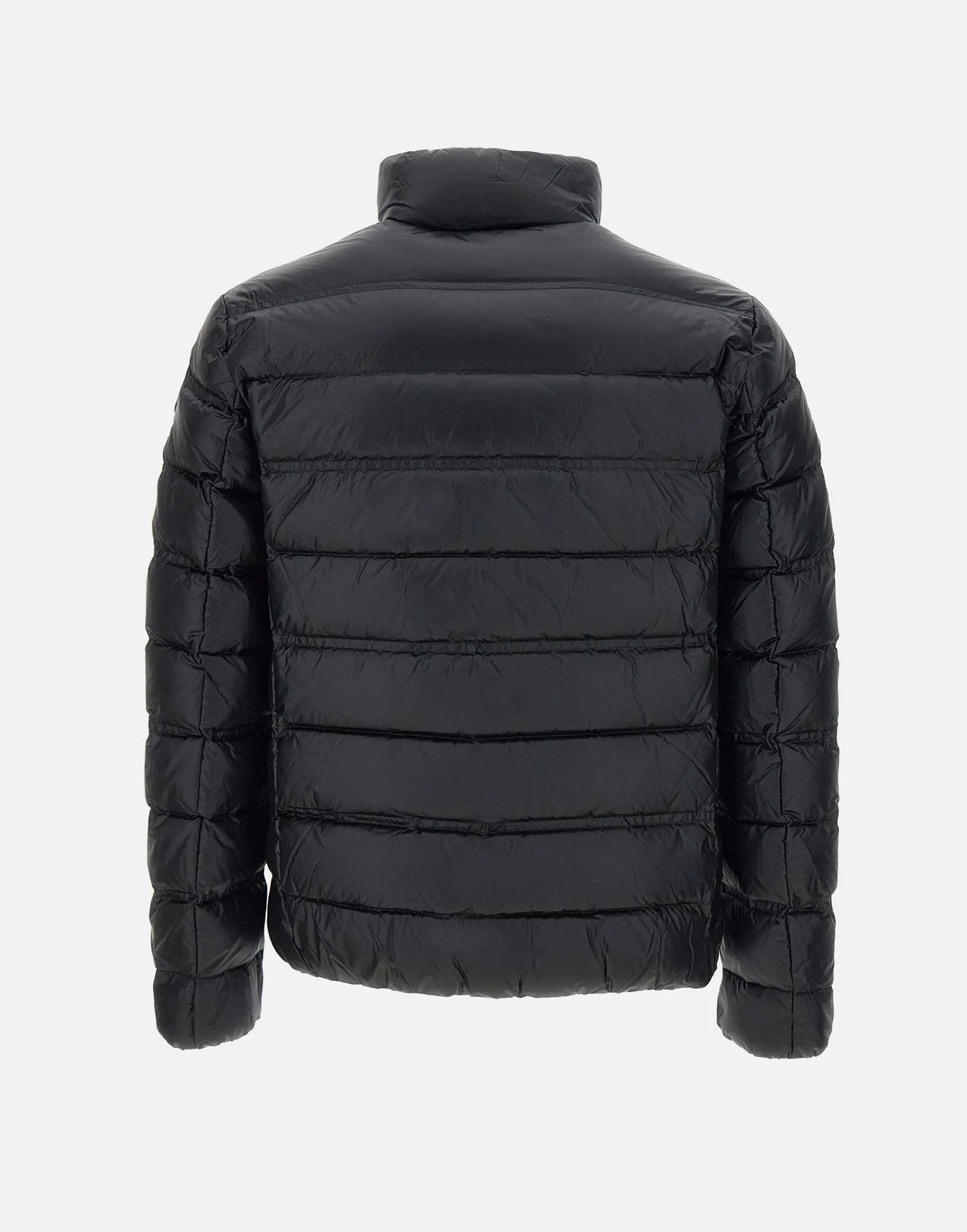 Black Quilted Down Jacket for Men