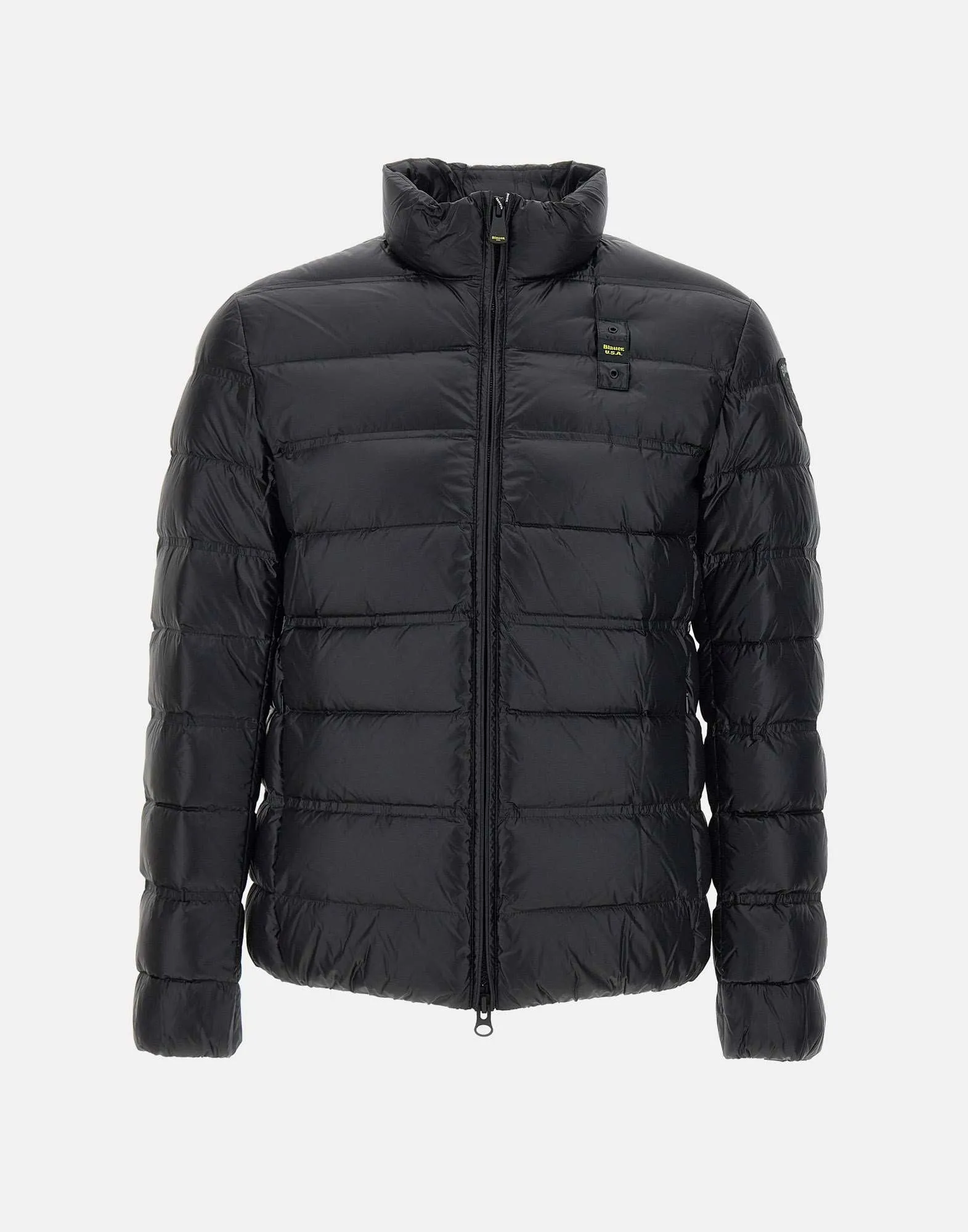 Black Quilted Down Jacket for Men