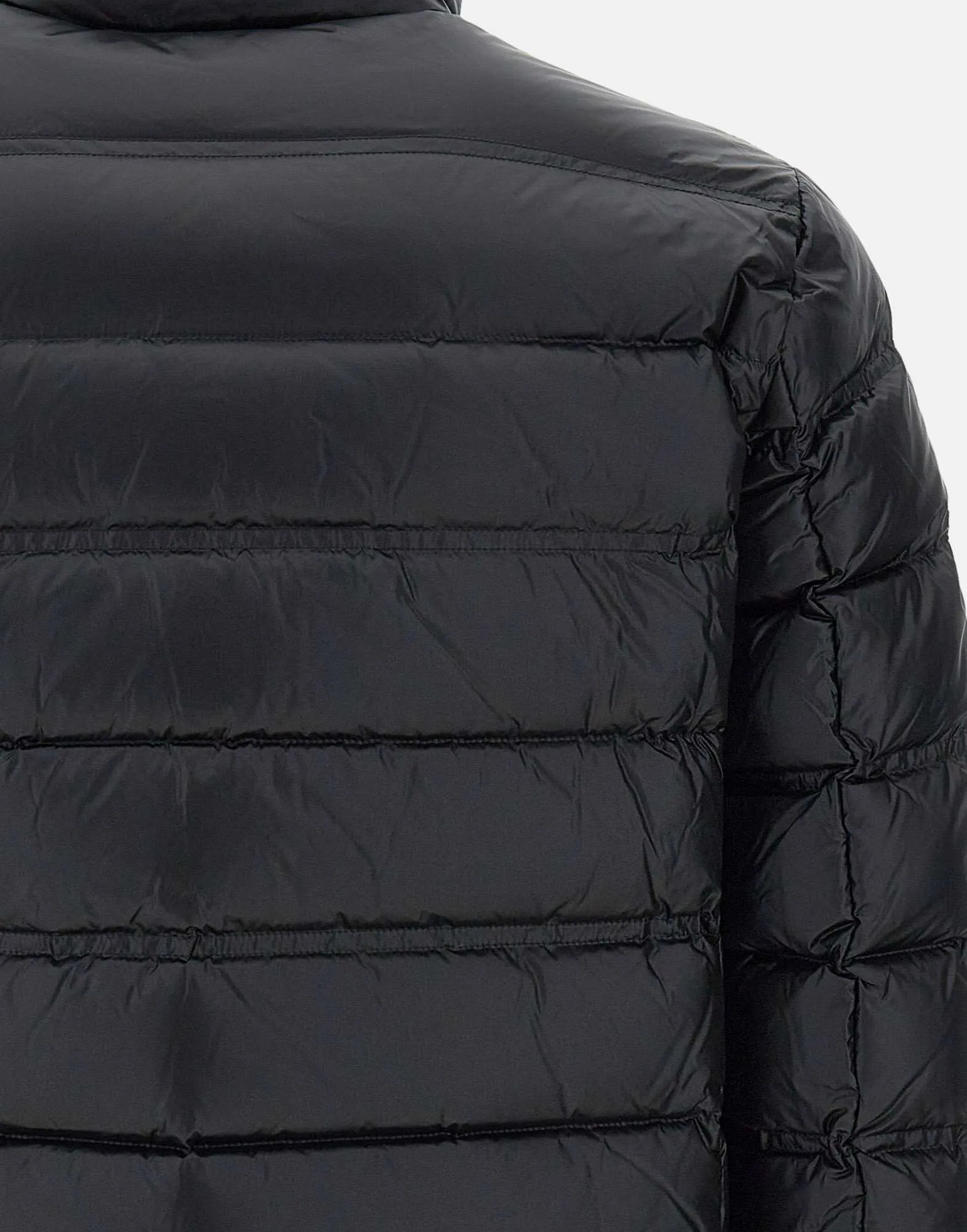 Black Quilted Down Jacket for Men