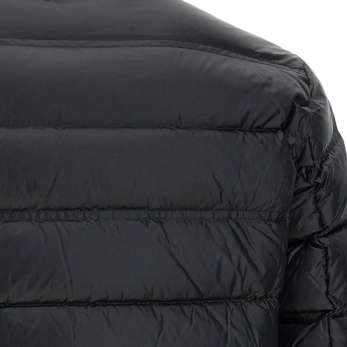 Black Quilted Down Jacket for Men