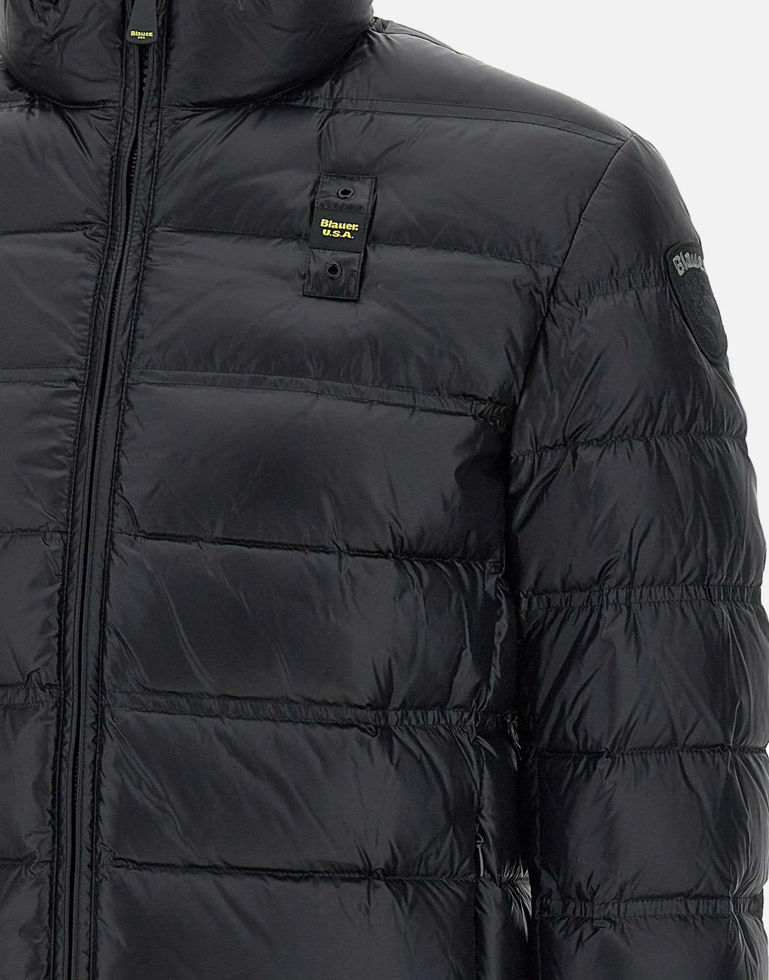 Black Quilted Down Jacket for Men