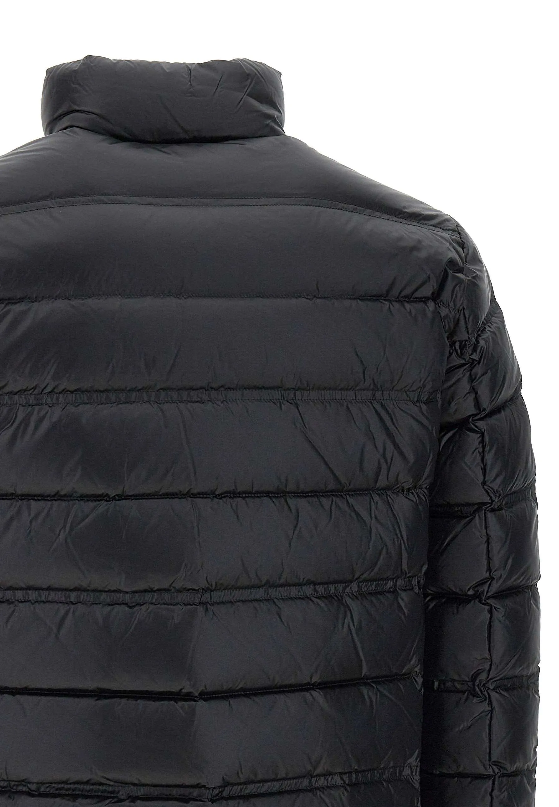 Black Quilted Down Jacket for Men