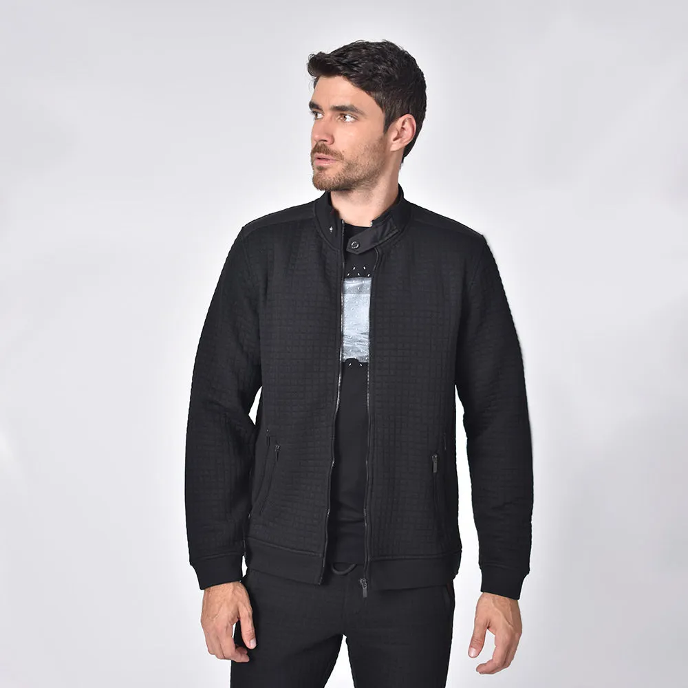 Black Quilted Moto Jacket