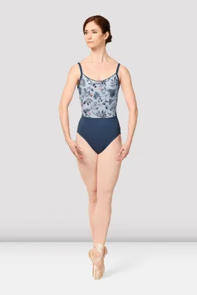 Bloch M4038LM Adult Frill Neck Printed Bodice Cami Leotard