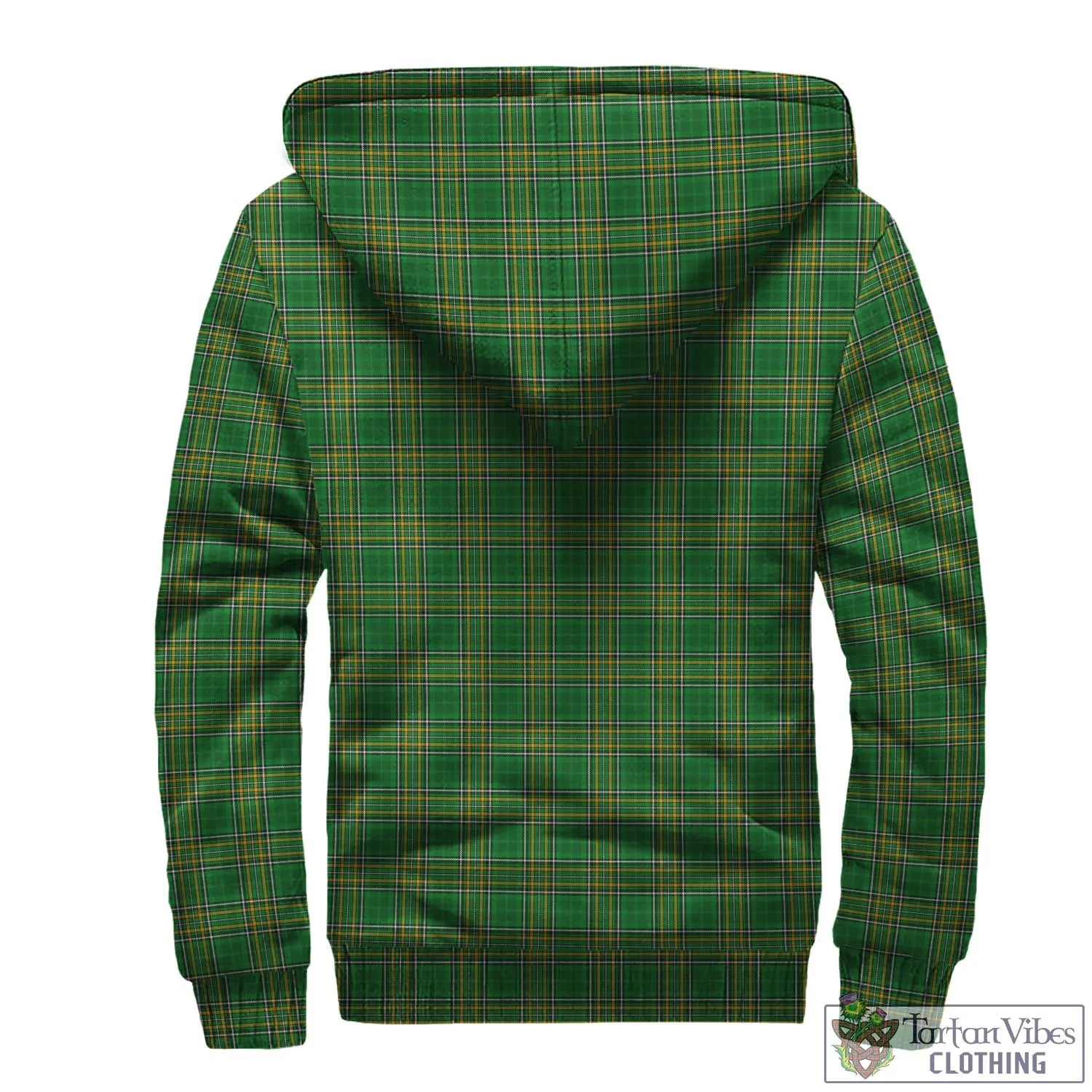 Brenock Irish Clan Tartan Sherpa Hoodie with Coat of Arms