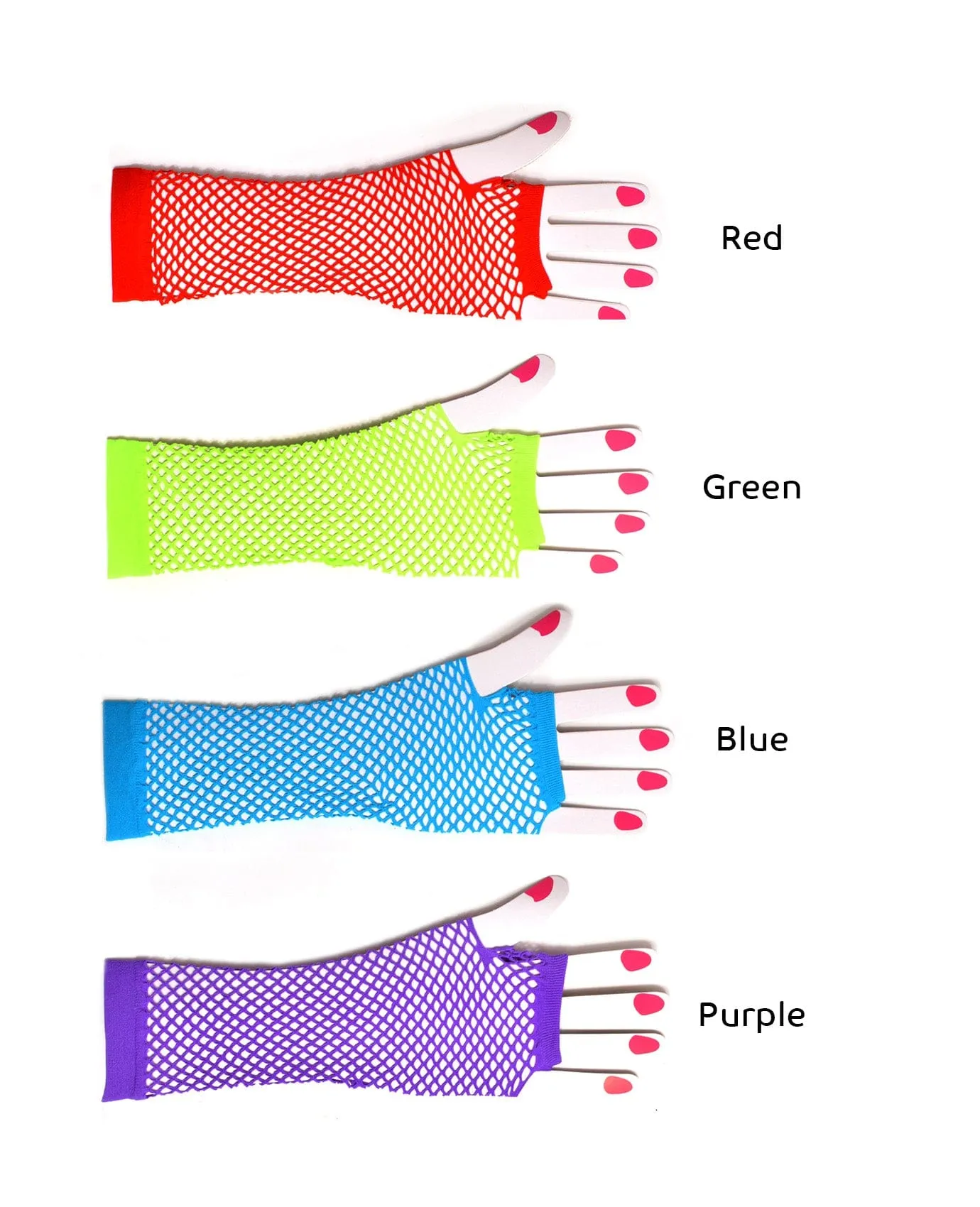 Bright Long Fishnet Gloves