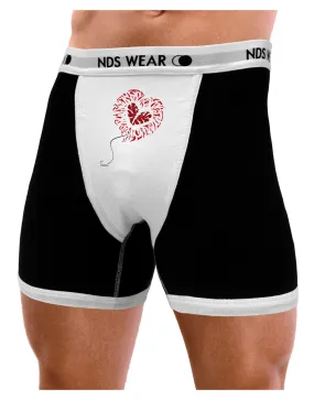 Broken Heart Popped Red Heart Balloon Mens Boxer Brief Underwear