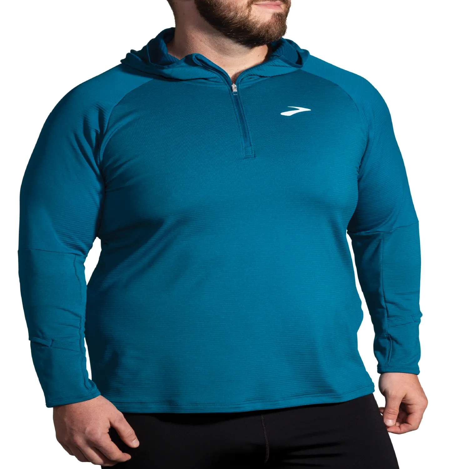 Brooks 10 Mile Notch Thermal Hoodie - Ocean (Men's Sizing)