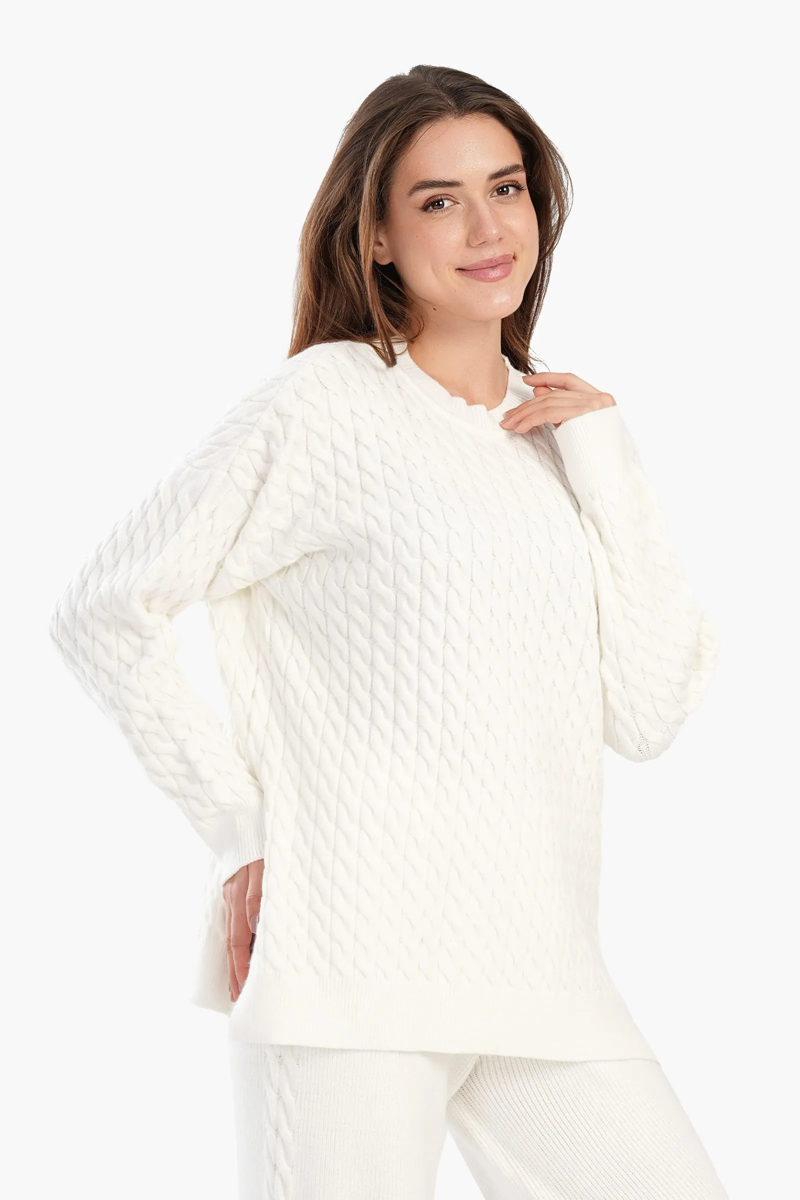 Cable Knitted Lounge Pullover