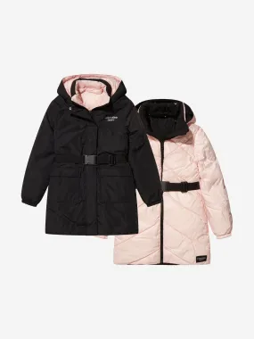 Calvin Klein Girls Reversible Padded Long Coat