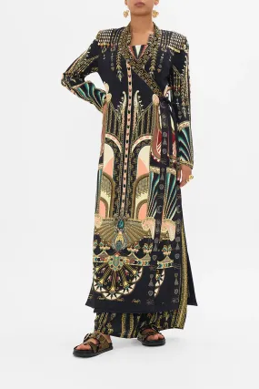 CAMILLA THEY CALL HER NEFERTARI HAND EMBELLISHED CROSS OVER COAT