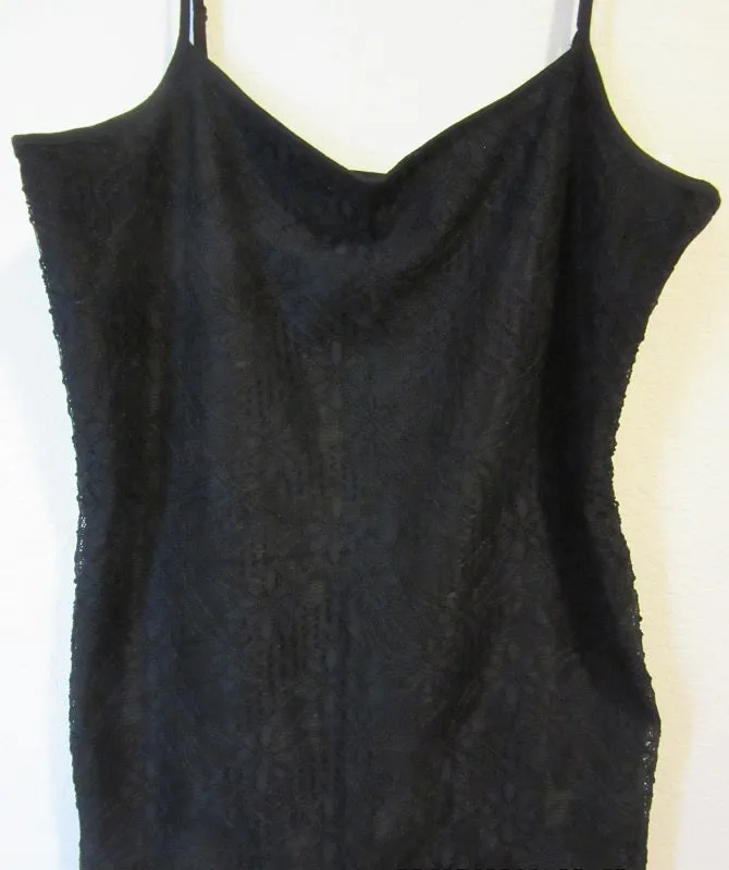 Camisole 1102 Front Lace L Size Black Burgundy Ann Taylor Camisole