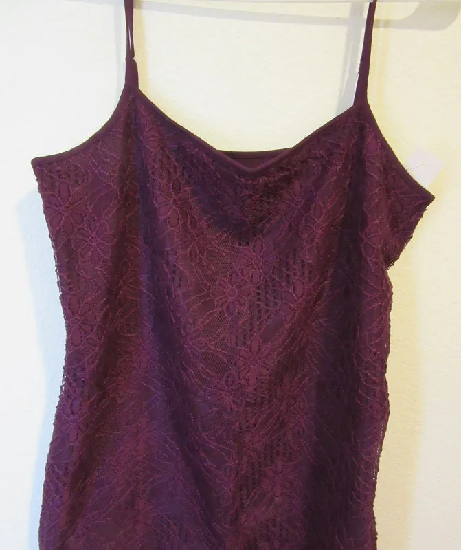 Camisole 1102 Front Lace L Size Black Burgundy Ann Taylor Camisole