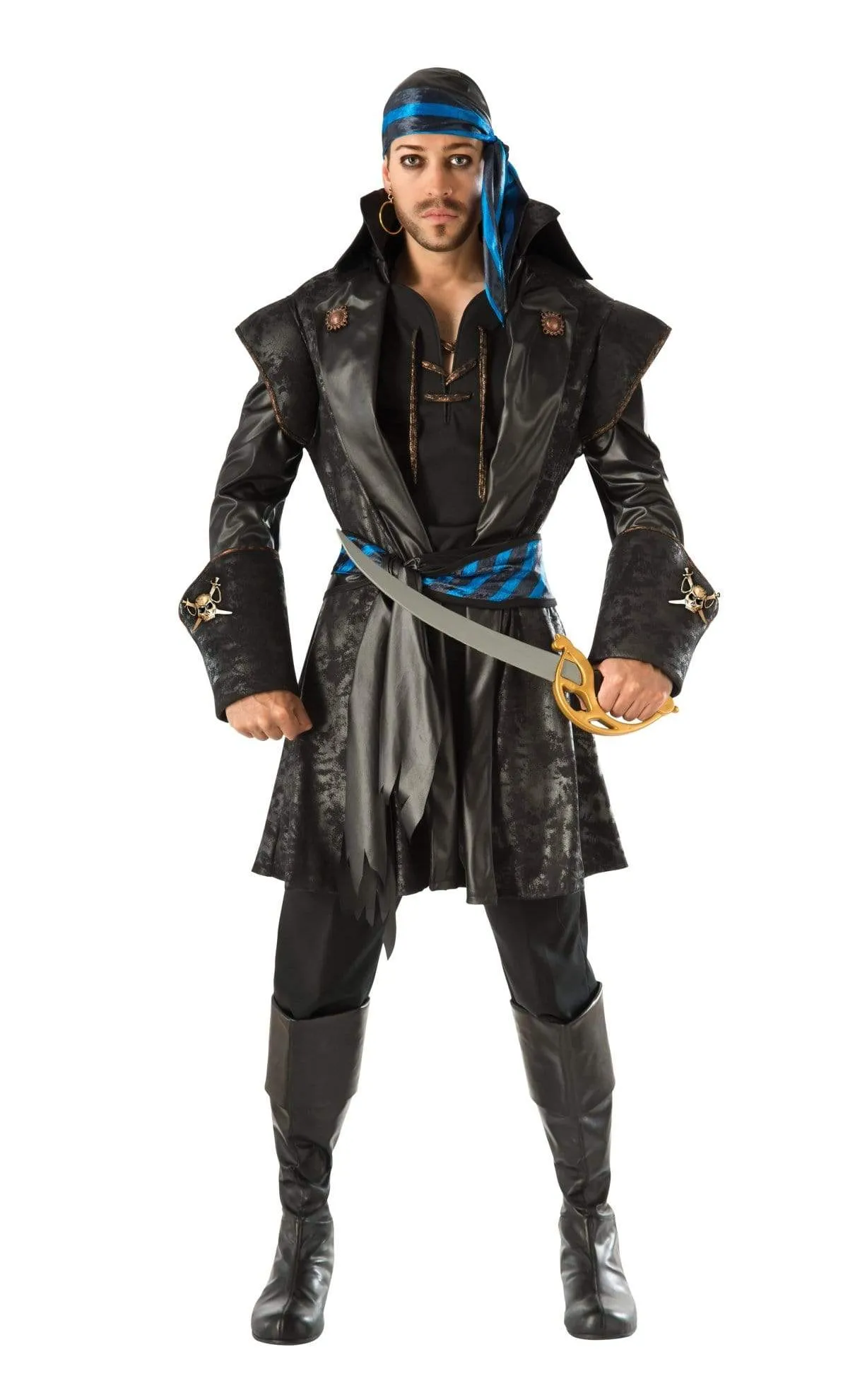 Captain Black Heart Pirate Men's Costume